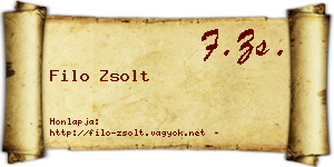 Filo Zsolt névjegykártya